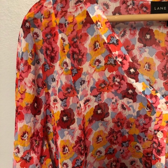 Lane Bryant button front babydoll blouse size 22/24P. - Picture 3 of 13